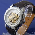Exquisite Automatic Watch with Leather Band