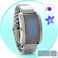 Blue Fiction - Metal Alloy LED Watch with Scrolling Text