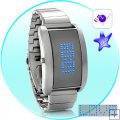 Blue Fiction - Metal Alloy LED Watch with Scrolling Text Blue Fiction - Metal Alloy LED Watch with Scrolling Text