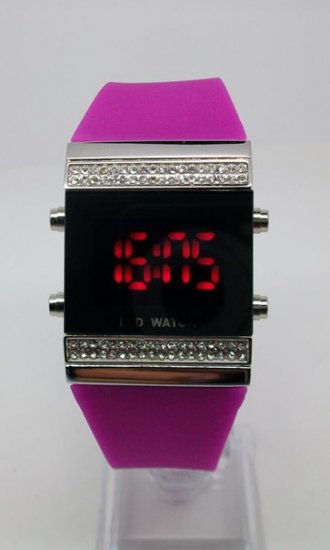Red LED Watches with Silicone Band - Click Image to Close