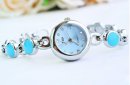 Beautiful Round Decorative Blue Bracelet Wrist Watch Beautiful Round Decorative Blue Bracelet Wrist Watch