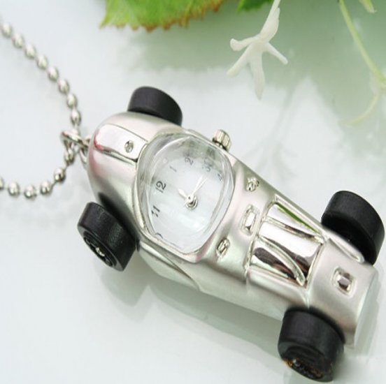 New Fashionable Car Quartz Clock Pendant Watch Necklace - Click Image to Close