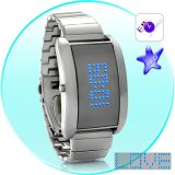 Blue Fiction - Metal Alloy LED Watch with Scrolling Text Blue Fiction - Metal Alloy LED Watch with Scrolling Text