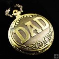 Pocket Watch Pendant - Vintage DAD Pattern Mens Ladies Quartz Pocket Watches