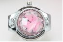 New Pink Flower Charming Quartz Finger Ring Watch New Pink Flower Charming Quartz Finger Ring Watch