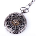 Skeleton Pocket Watch Chain Mechanical Hand Wind Half Hunter Antique Look Value Skeleton Pocket Watch Chain Mechanical Hand Wind Half Hunter Antique Look Value