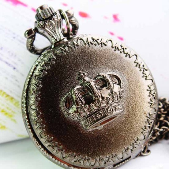 Antique bronzy clissic crown cover pocket watch - Click Image to Close