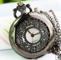 Classical retro net pattern quartz pocket watch