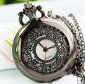 Classical retro net pattern quartz pocket watch