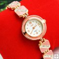 Women Decorative Rhinestone Bracelet Wrist Watch
