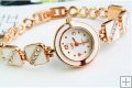 Exquisite Fashion Style Round Shape Rhinestone Bracelet Wrist Watch