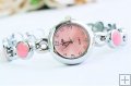New Design Pink Color Bracelet Wrist Watch