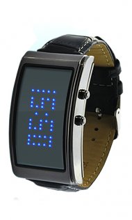 Rectangle Fashion LED watch for women blue light
