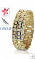 Gold Samurai LED Watch Remind You Golden Time LW008GB
