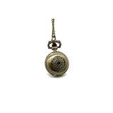 New Ladies Light Copper Stainless Steel Case White Dial Necklace Pendant Pocket