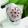 New Stylish Rhinestones Women Finger Elastic Watch With Diamond