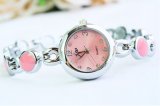 New Design Pink Color Bracelet Wrist Watch
