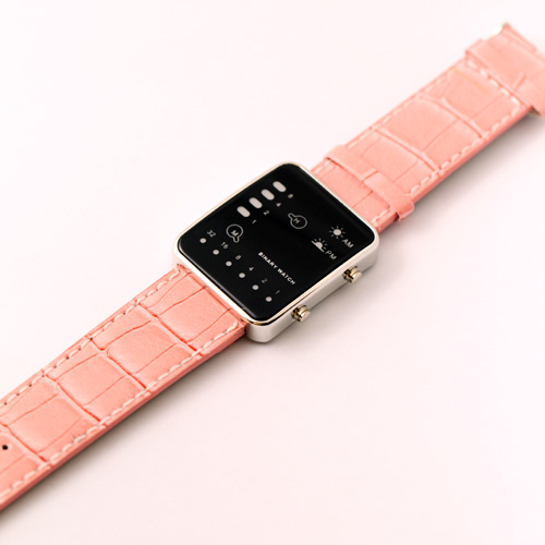 Multicolor Binary LED Watches japanes style pink - Click Image to Close