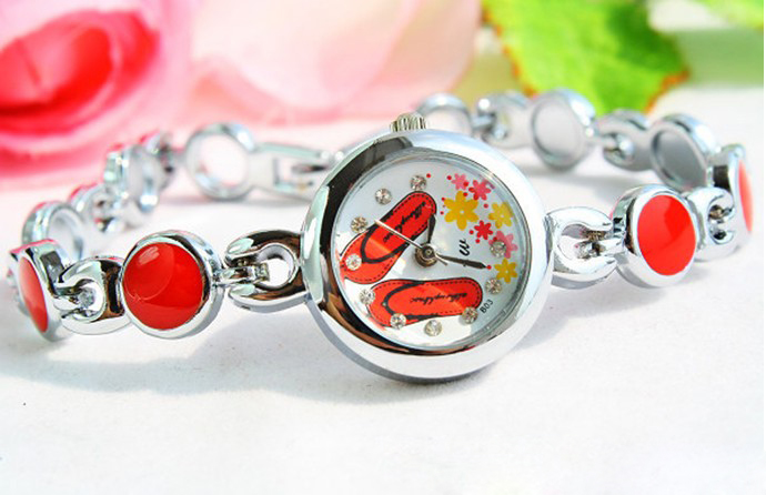 For girls Stylish Exquisite Rhinestone Decorative Bracelet Wrist - Click Image to Close
