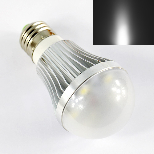 6W E27 Cool White 5 leds LED Light - Click Image to Close