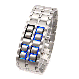 Ice Samurai - Blue Japanese LED watches LW008SB - Click Image to Close